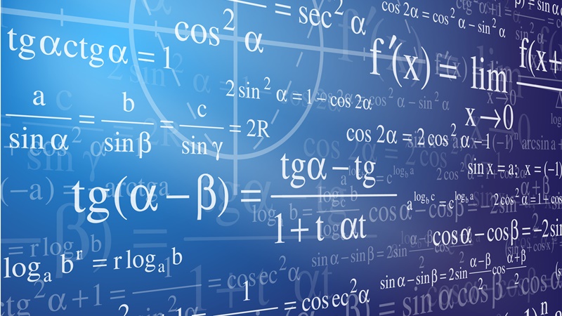 Mathematics background with formulas